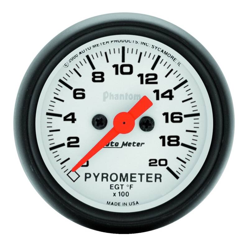 AutoMeter - AutoMeter GAUGE, PYROMETER (EGT), 2 1/16" , 2000 Degrees F, DIGITAL STEPPER MOTOR, PHANTOM 5745