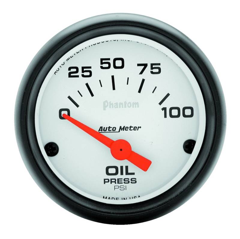 AutoMeter - AutoMeter GAUGE, OIL PRESSURE, 2 1/16" , 100PSI, ELECTRIC, PHANTOM 5727