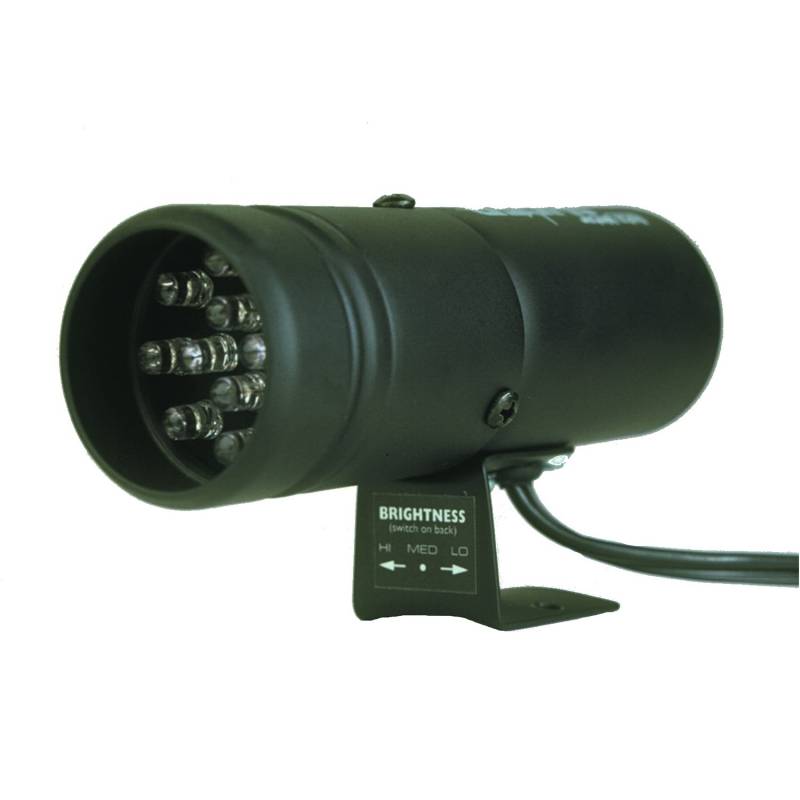 AutoMeter - AutoMeter SHIFT LIGHT, 12 AMBER LED, PEDESTAL, BLACK, SUPER-LITE 5332