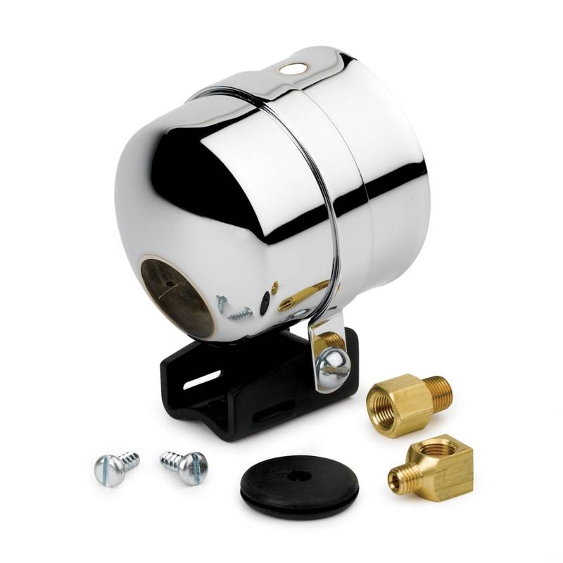 AutoMeter - AutoMeter GAUGE MOUNT, 2 5/8" , PEDESTAL W/ CHROME CUP, FOR LIQUID FILLED MECH. GAUGE 5201