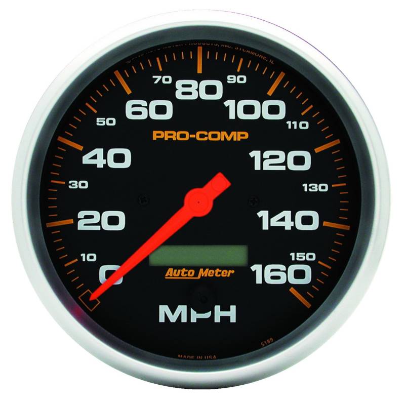 AutoMeter - AutoMeter GAUGE, SPEEDO, 3 3/8" , 160MPH, ELEC. PROGRAM W/ LCD ODO, PRO-COMP 5189