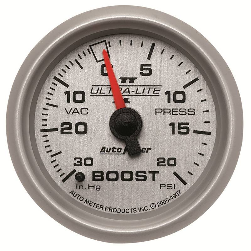 AutoMeter - AutoMeter GAUGE, VAC/BOOST, 2 1/16" , 30INHG-20PSI, MECHANICAL, ULTRA-LITE II 4907