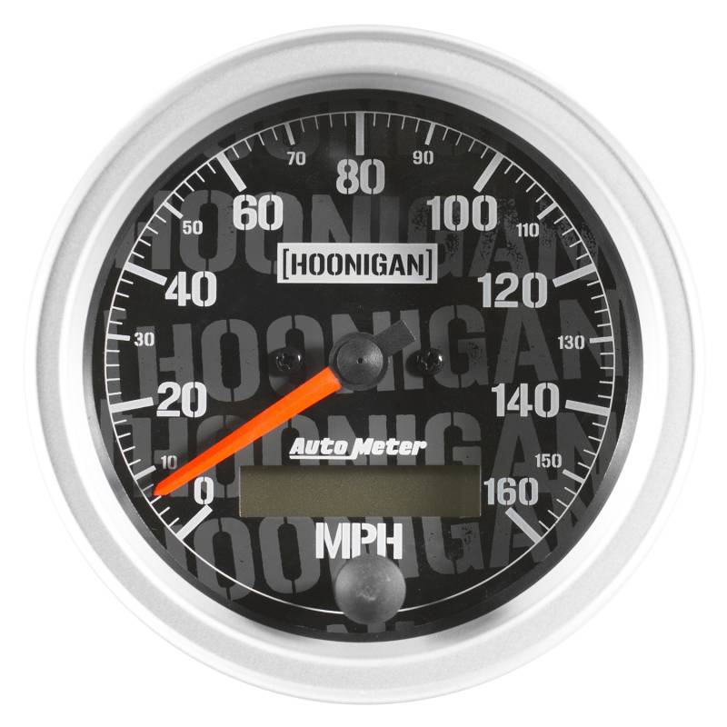 AutoMeter - AutoMeter GAUGE, SPEEDO, 3 3/8" , 160MPH, ELEC. PROGRAM W/ LCD ODO, HOONIGAN 4488-09000
