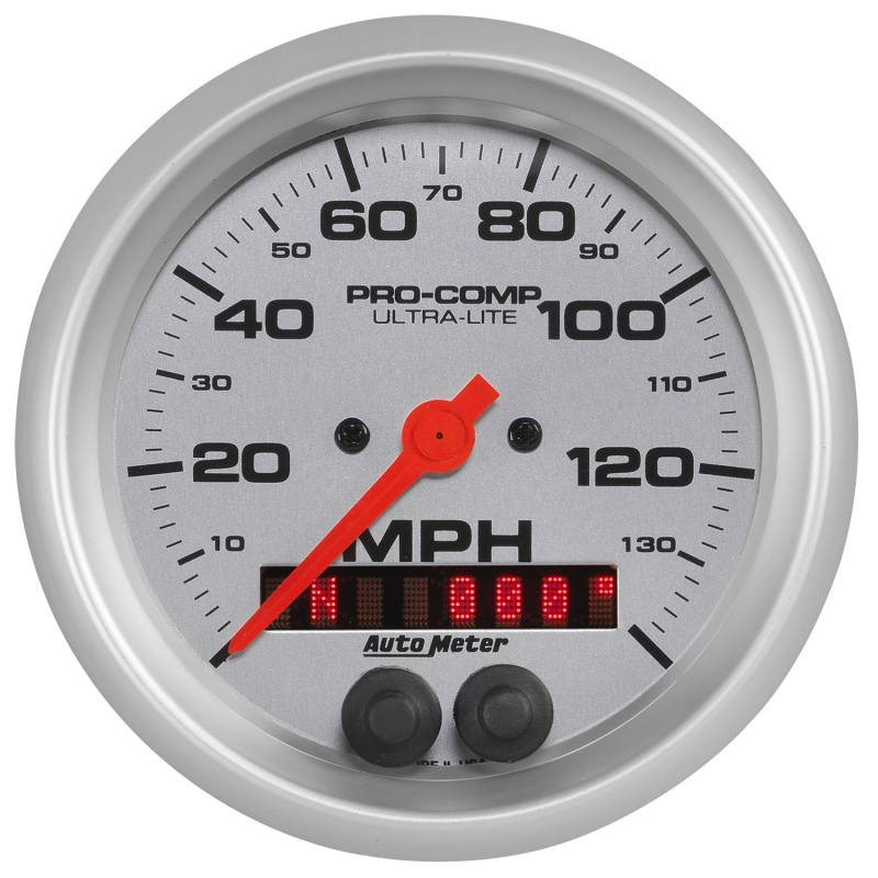 AutoMeter - AutoMeter GAUGE, SPEEDOMETER, 3 3/8" , 140MPH, GPS, ULTRA-LITE 4480