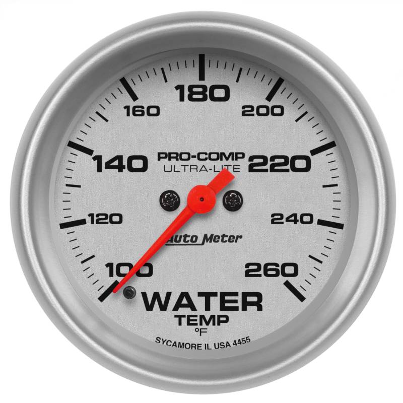 AutoMeter - AutoMeter GAUGE, WATER TEMP, 2 5/8in, 260deg F, DIGITAL STEPPER MOTOR, ULTRA-LITE 4455