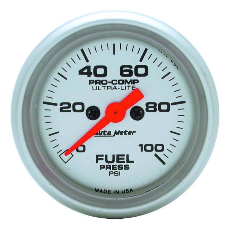 AutoMeter - AutoMeter GAUGE, FUEL PRESSURE, 2 1/16in, 100PSI, DIGITAL STEPPER MOTOR, ULTRA-LITE 4363