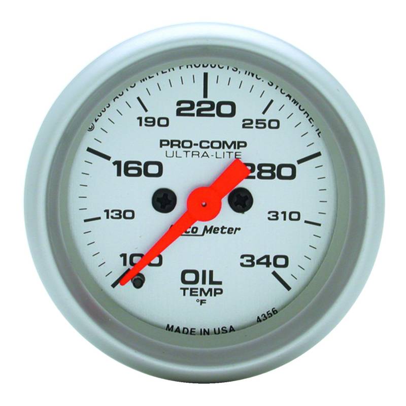 AutoMeter - AutoMeter GAUGE, OIL TEMP, 2 1/16in, 100-340deg F, DIGITAL STEPPER MOTOR, ULTRA-LITE 4356