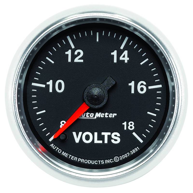 AutoMeter - AutoMeter GAUGE, VOLTMETER, 2 1/16" , 18V, DIGITAL STEPPER MOTOR, GS 3891