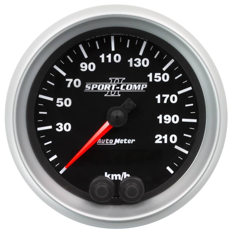 AutoMeter - AutoMeter GAUGE, SPEEDOMETER, 3 3/8" , 225KM/H, GPS, SPORT-COMP II 3680-M