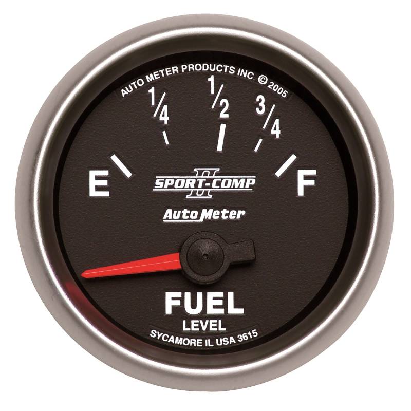 AutoMeter - AutoMeter GAUGE, FUEL LEVEL, 2 1/16" , 73OE TO 10OF, ELEC, SPORT-COMP II 3615