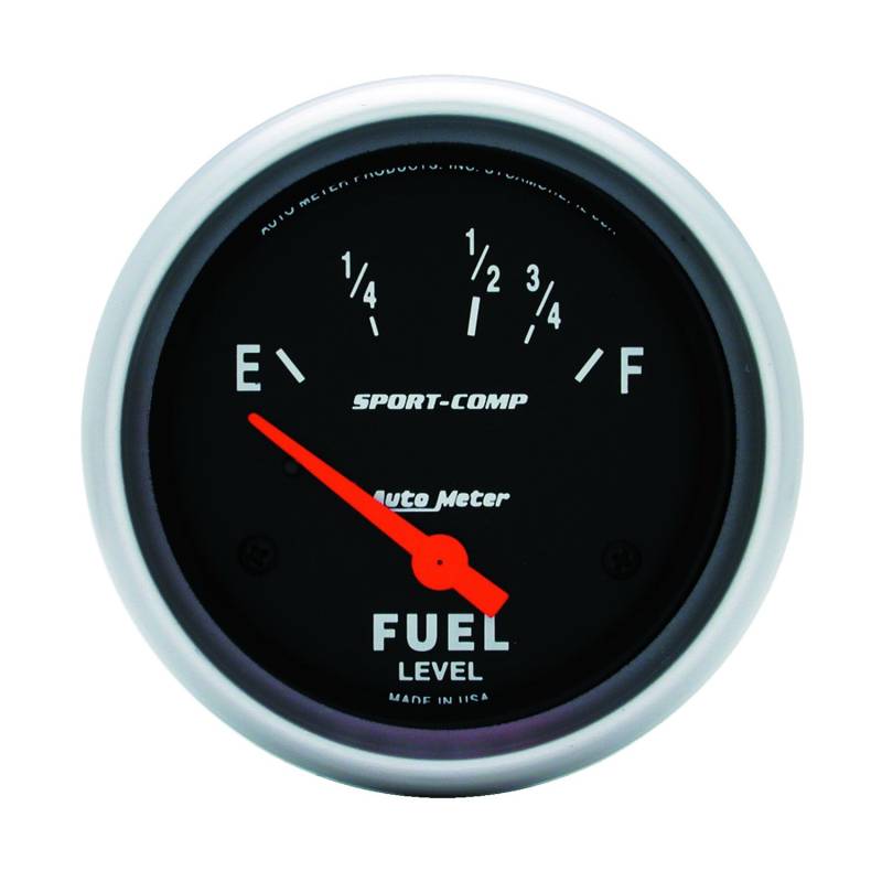 AutoMeter - AutoMeter GAUGE, FUEL LEVEL, 2 5/8" , 16OE TO 158OF, ELEC, SPORT-COMP 3518