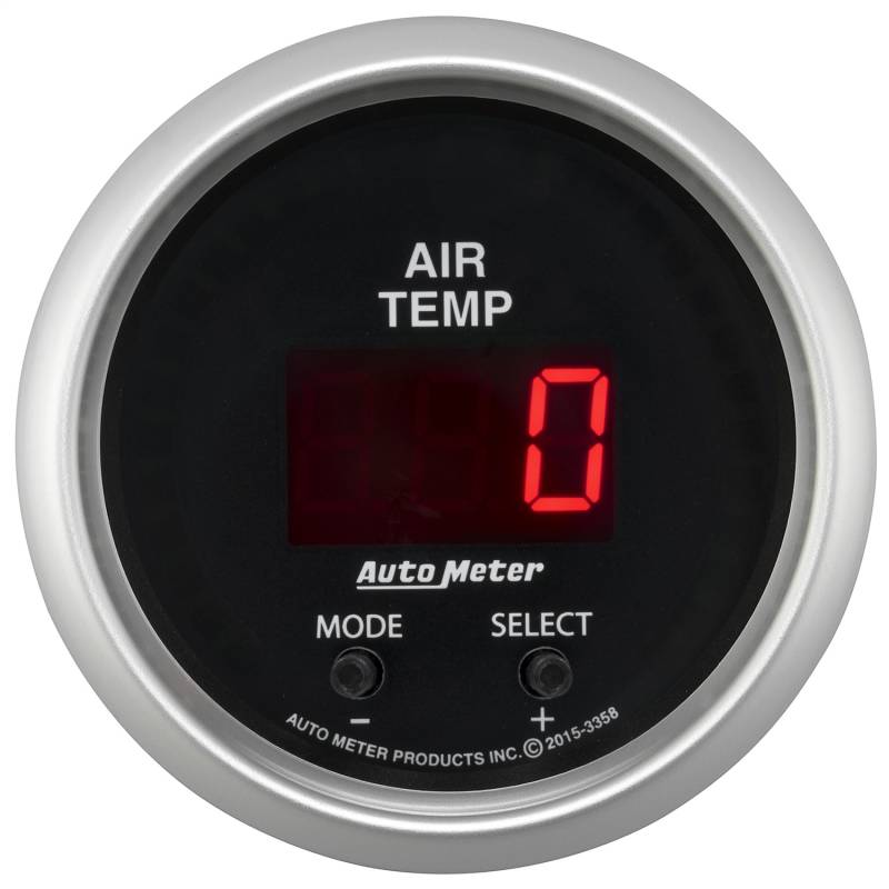 AutoMeter - AutoMeter GAUGE, AIR TEMP, DUAL, 2 1/16" , 0-300 Degrees F, DIGITAL, SPORT-COMP 3358