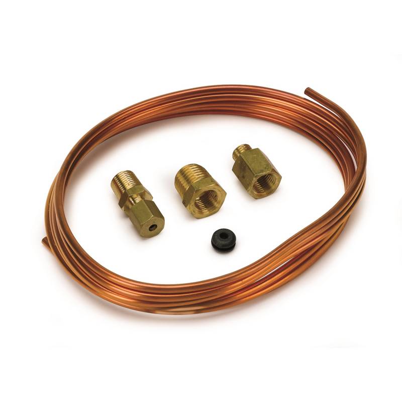 AutoMeter - AutoMeter TUBING, COPPER, 1/8" , 6FT. LENGTH, INCL. 1/8" NPTF BRASS COMPRESSION FITTINGS 3224