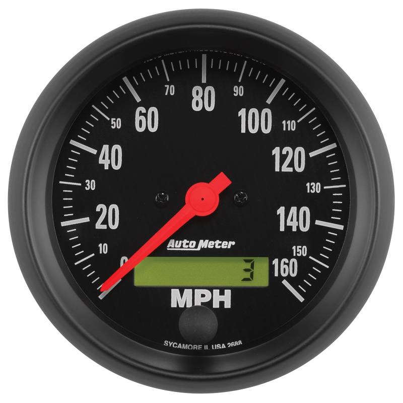 AutoMeter - AutoMeter GAUGE, SPEEDO, 3 3/8" , 160MPH, ELEC. PROGRAM W/ LCD ODO, Z-SERIES 2688