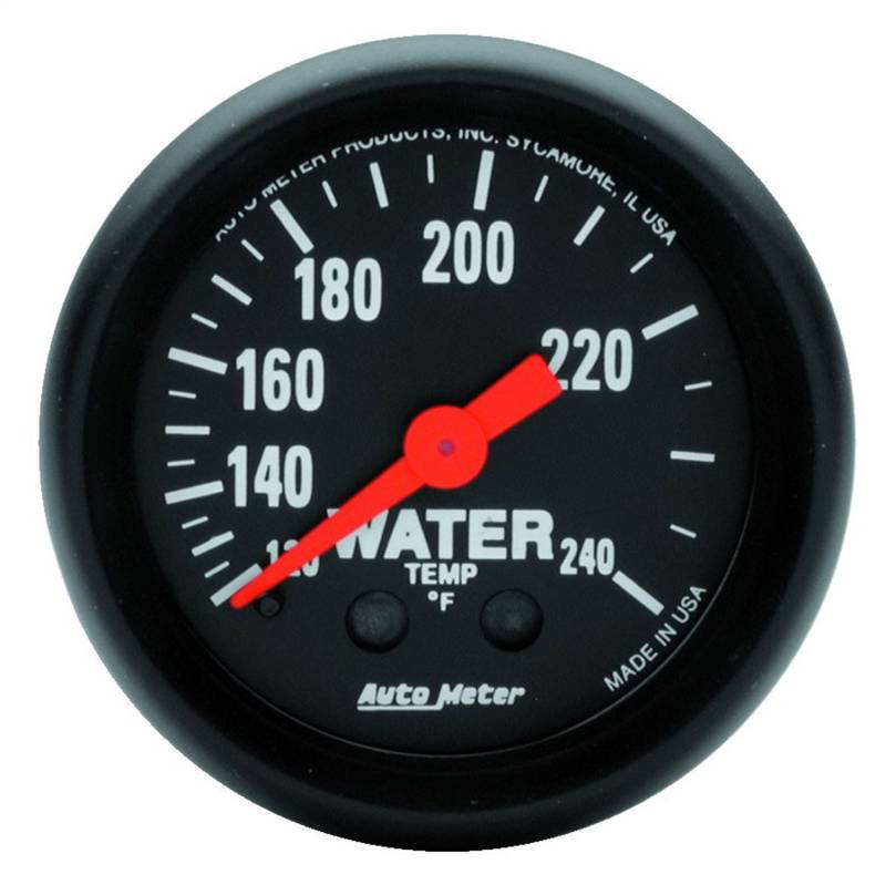 AutoMeter - AutoMeter GAUGE, WATER TEMP, 2 1/16" , 120-240 Degrees F, MECHANICAL, Z-SERIES 2607