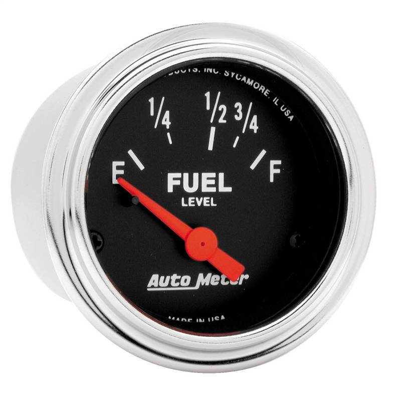 AutoMeter - AutoMeter GAUGE, FUEL LEVEL, 2 1/16" , 73OE TO 10OF, ELEC, TRADITIONAL CHROME 2515
