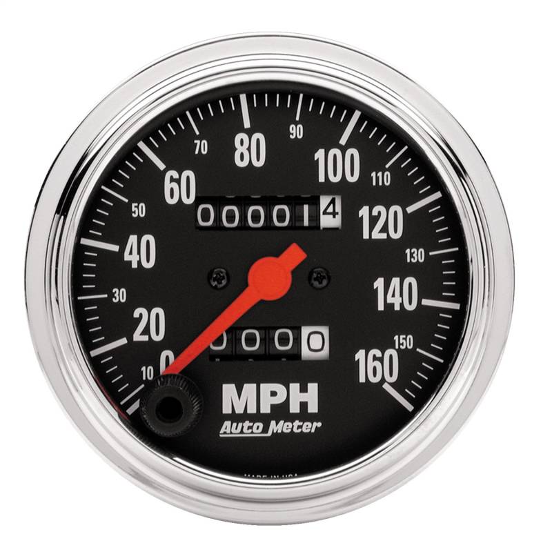 AutoMeter - AutoMeter GAUGE, SPEEDOMETER, 3 3/8" , 160MPH, MECHANICAL, TRADITIONAL CHROME 2494