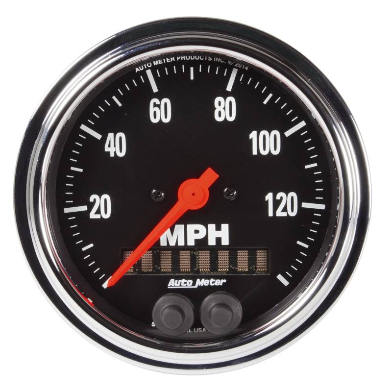 AutoMeter - AutoMeter GAUGE, SPEEDOMETER, 3 3/8" , 140MPH, GPS, TRADITIONAL CHROME 2480