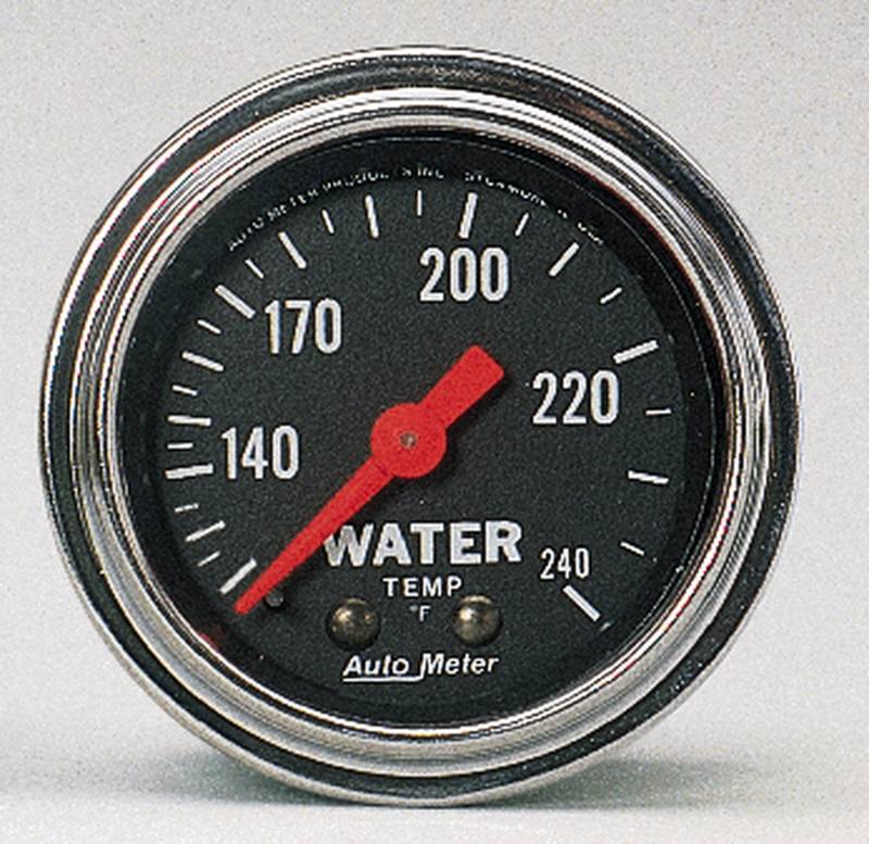 AutoMeter - AutoMeter GAUGE, WATER TEMP, 2 1/16" , 120-240 Degrees F, MECHANICAL, TRADITIONAL CHROME 2432