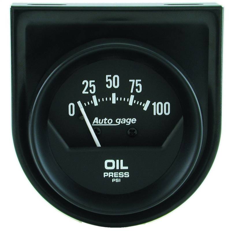 AutoMeter - AutoMeter GAUGE CONSOLE, OIL PRESS, 2" , 100PSI, MECH, SHORT SWEEP, BLACK, AUTOGAGE 2360