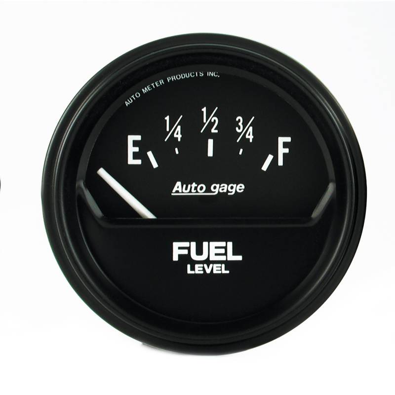 AutoMeter - AutoMeter GAUGE, FUEL LEVEL, 2 5/8" , 0OE TO 90OF, ELEC, BLACK, AUTOGAGE 2316
