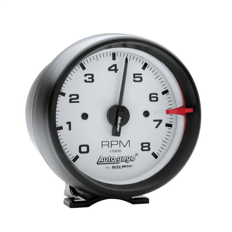 AutoMeter - AutoMeter GAUGE, TACH, 3 3/4" , 8K RPM, PEDESTAL, WHT DIAL BLK CASE, AUTOGAGE 2303
