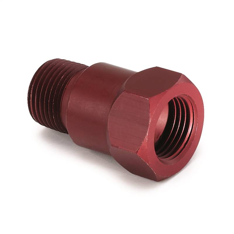 AutoMeter - AutoMeter FITTING, ADAPTER, 3/8" NPT MALE, ALUMINUM, RED, FOR MECH. TEMP. GAUGE 2272