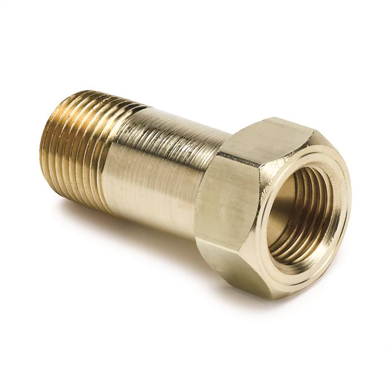 AutoMeter - AutoMeter FITTING, ADAPTER, 3/8" NPT MALE, EXTENSION, BRASS, FOR MECH. TEMP. GAUGE 2271