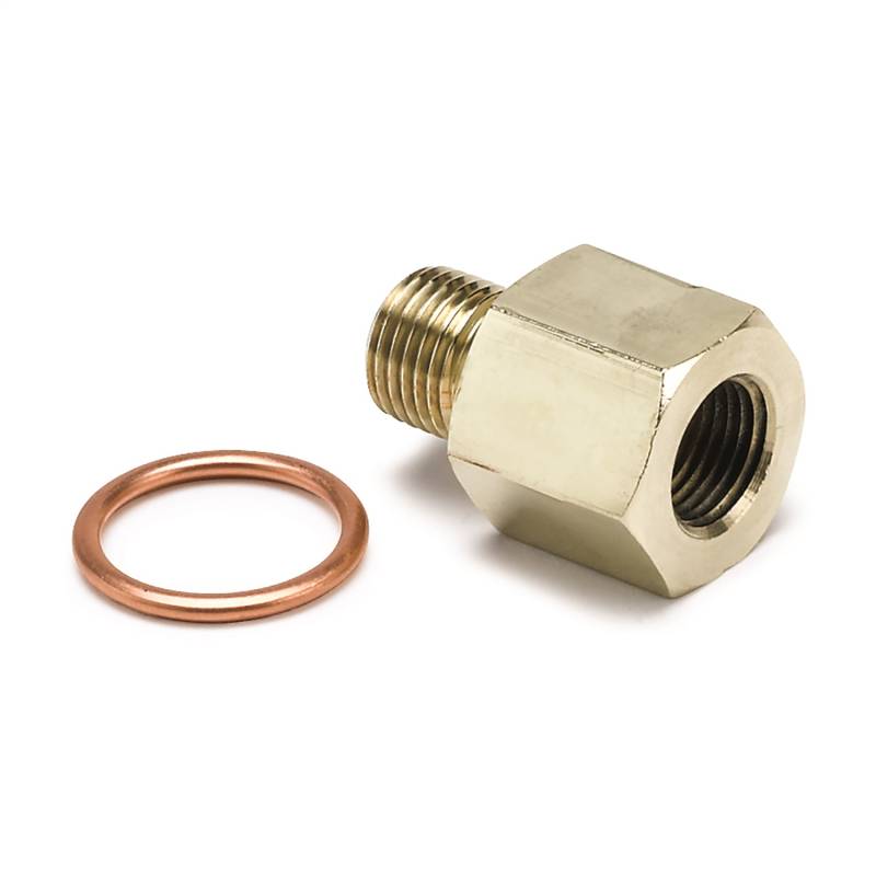 AutoMeter - AutoMeter FITTING, ADAPTER, METRIC, M10X1 MALE TO 1/8" NPTF FEMALE, BRASS 2265