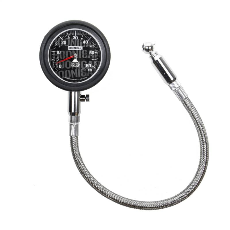 AutoMeter - AutoMeter GAUGE, TIRE PRESSURE, 0-60PSI, HOONIGAN, ANALOG 2160-09000