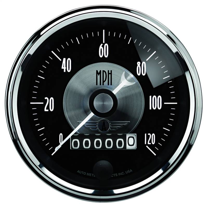 AutoMeter - AutoMeter GAUGE, SPEEDO, 3 3/8" , 120MPH, ELEC. PROGRAM W/WHEEL ODO, PRESTIGE BLK. DIAMOND 2088