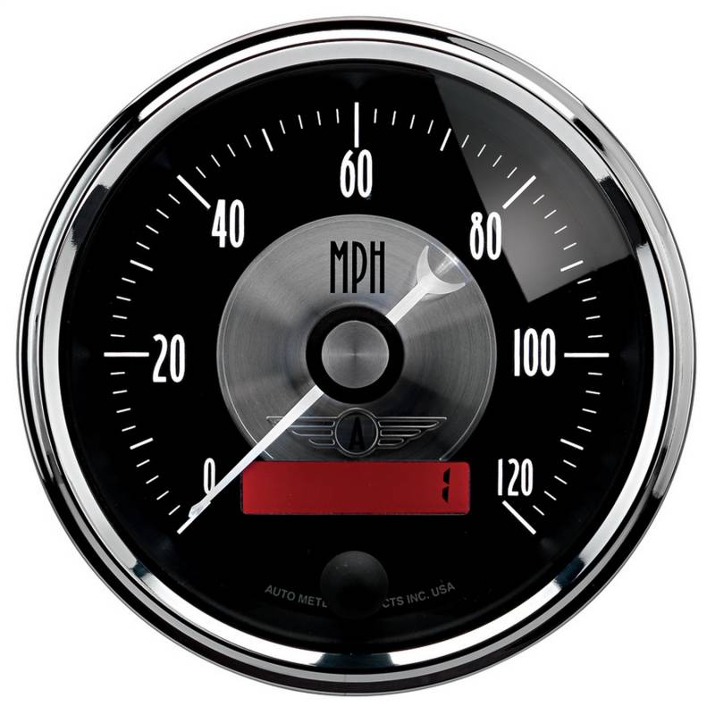 AutoMeter - AutoMeter GAUGE, SPEEDO, 3 3/8" , 120MPH, ELEC. PROGRAM W/LCD ODO, PRESTIGE BLK. DIAMOND 2086