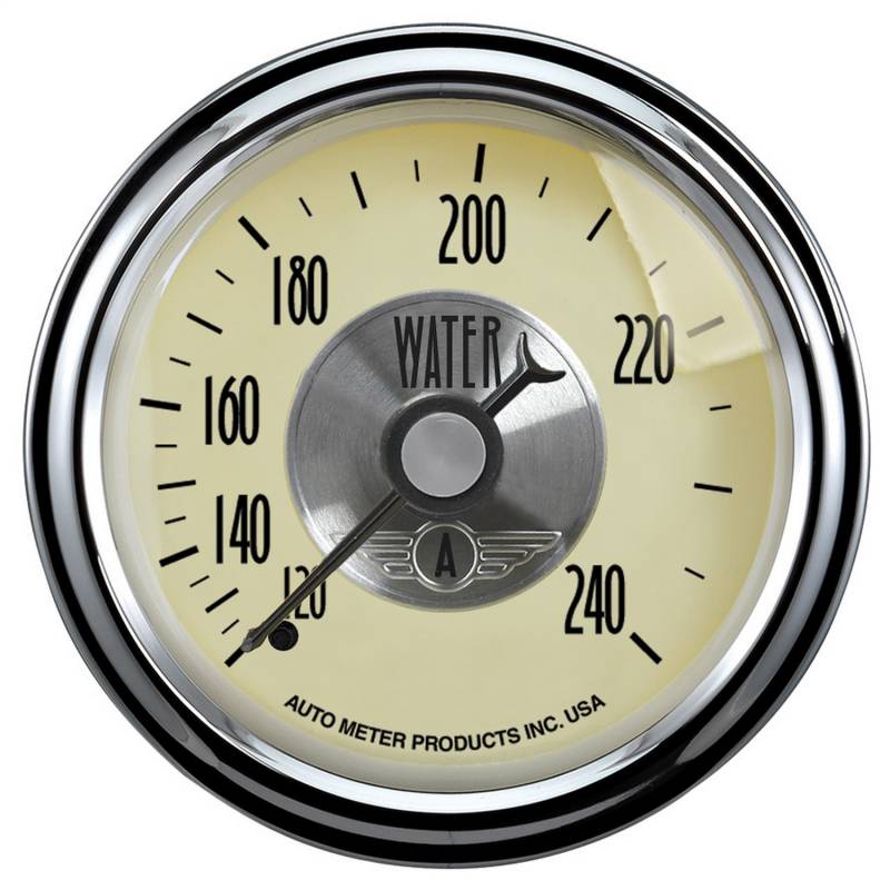 AutoMeter - AutoMeter GAUGE, WATER TEMP, 2 1/16" , 240 Degrees F, MECH, PRESTIGE ANTQ. IVORY 2032