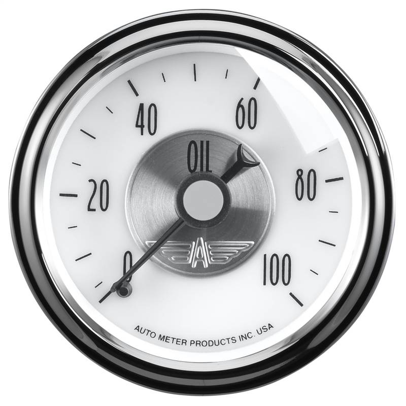 AutoMeter - AutoMeter GAUGE, OIL PRESS, 2 1/16" , 100PSI, MECH, PRESTIGE PEARL 2023
