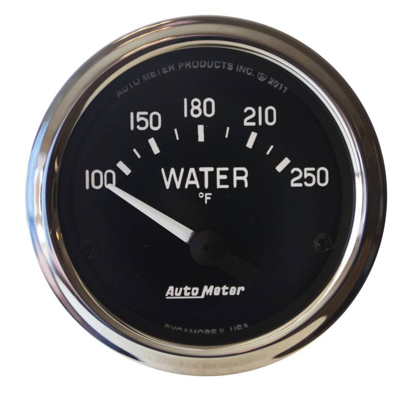 AutoMeter - AutoMeter GAUGE, WATER TEMP, 2 1/16" , 100-250 Degrees F, ELECTRIC, COBRA 201015