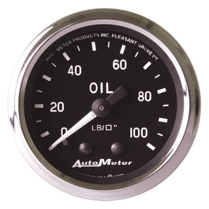 AutoMeter - AutoMeter GAUGE, OIL PRESSURE, 2 1/16" , 100PSI, MECHANICAL, COBRA 201006