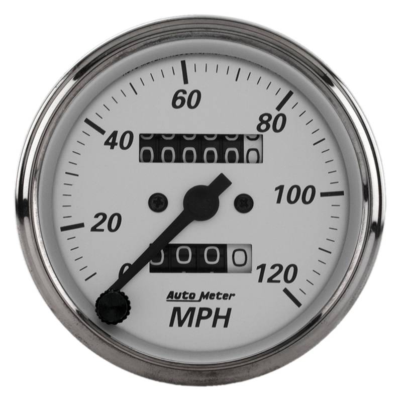 AutoMeter - AutoMeter GAUGE, SPEEDOMETER, 3 1/8" , 120MPH, MECHANICAL, AMERICAN PLATINUM 1993