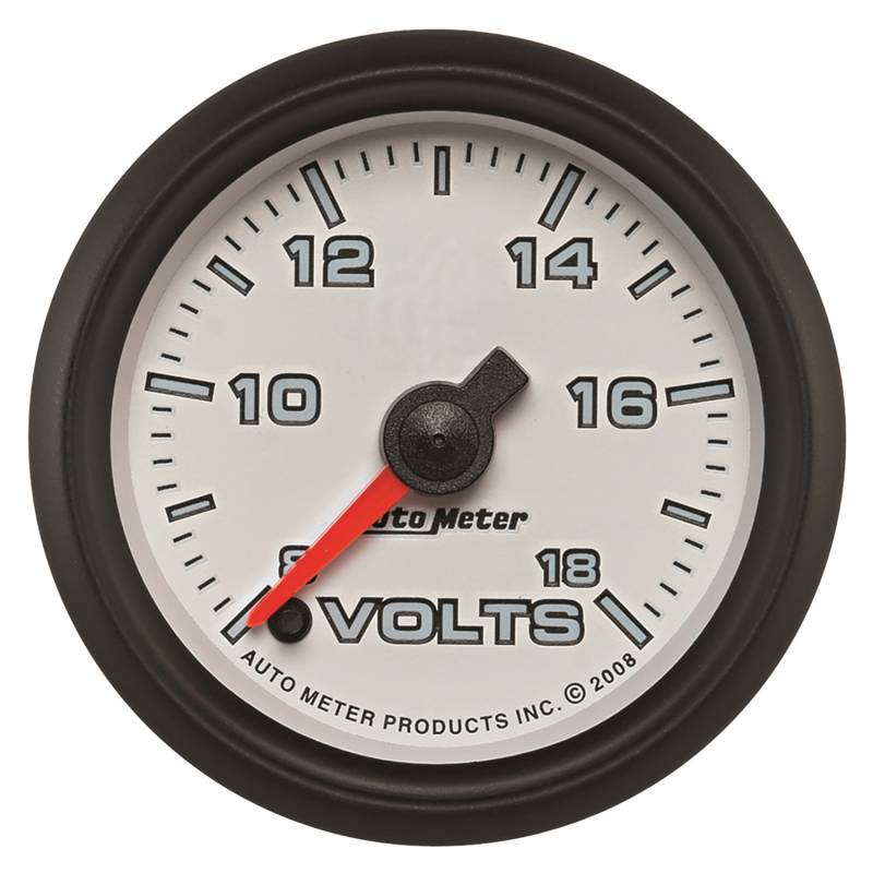AutoMeter - AutoMeter GAUGE, VOLTMETER, 2 1/16" , 18V, DIGITAL STEPPER MOTOR, WHITE, PRO-CYCLE 19592