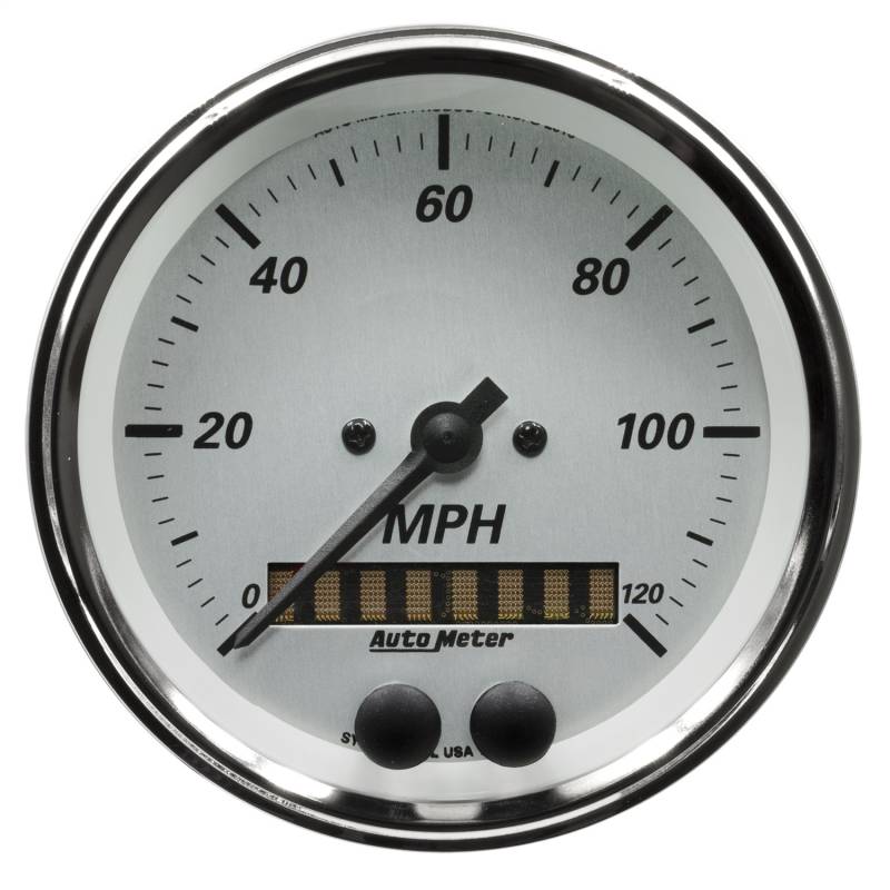 AutoMeter - AutoMeter GAUGE, SPEEDOMETER, 3 3/8" , 120MPH, GPS, AMERICAN PLATINUM 1949