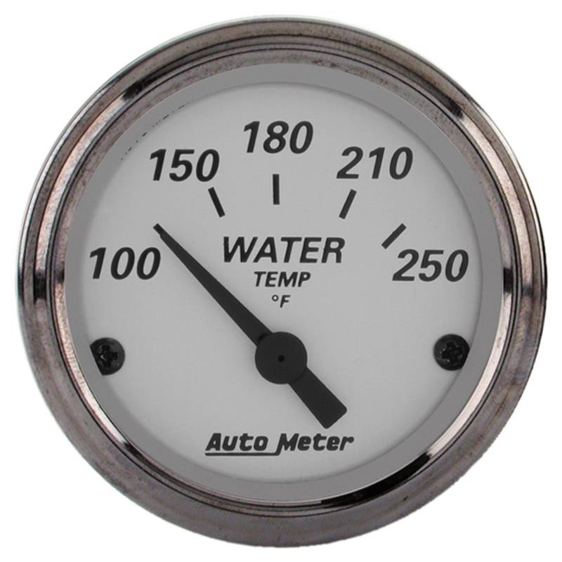 AutoMeter - AutoMeter GAUGE, WATER TEMP, 2 1/16" , 250 Degrees F, ELEC, AMERICAN PLATINUM 1938