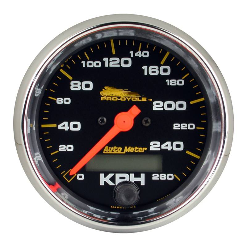 AutoMeter - AutoMeter GAUGE, SPEEDO, 3 3/4" , 160 MPH, ELEC, BLACK, PRO-CYCLE 19354