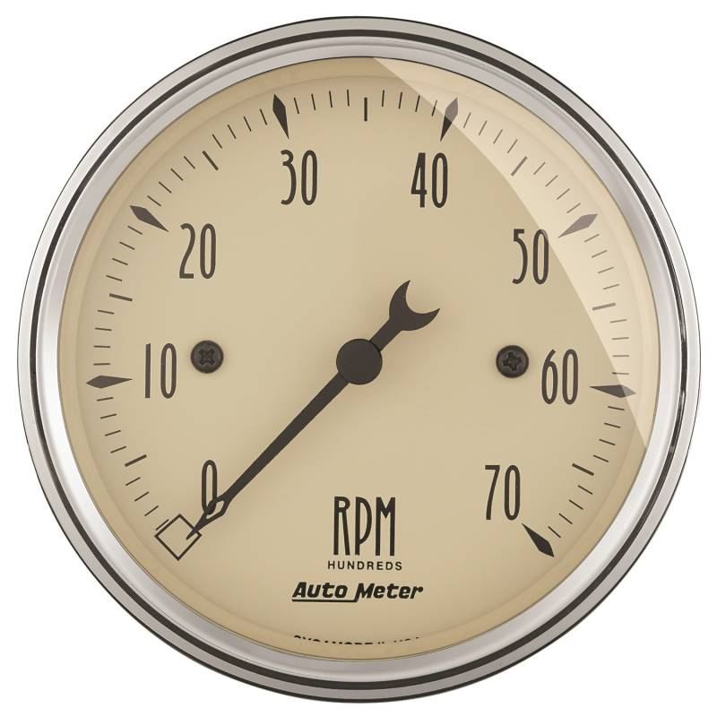 AutoMeter - AutoMeter GAUGE, TACHOMETER, 3 1/8" , 7K RPM, IN-DASH, ANTIQUE BEIGE 1898