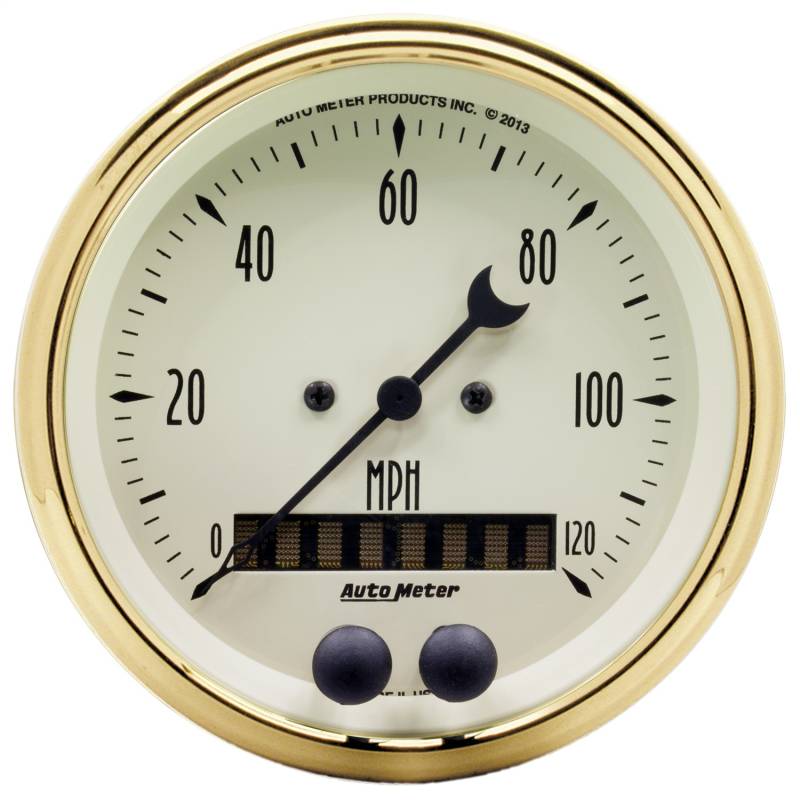 AutoMeter - AutoMeter GAUGE, SPEEDOMETER, 3 3/8" , 120MPH, GPS, GOLDEN OLDIES 1549
