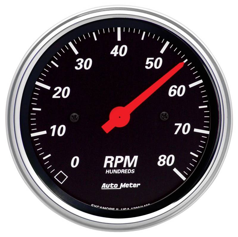 AutoMeter - AutoMeter GAUGE, TACHOMETER, 3 3/8" , 8K RPM, IN-DASH, DESIGNER BLACK 1490
