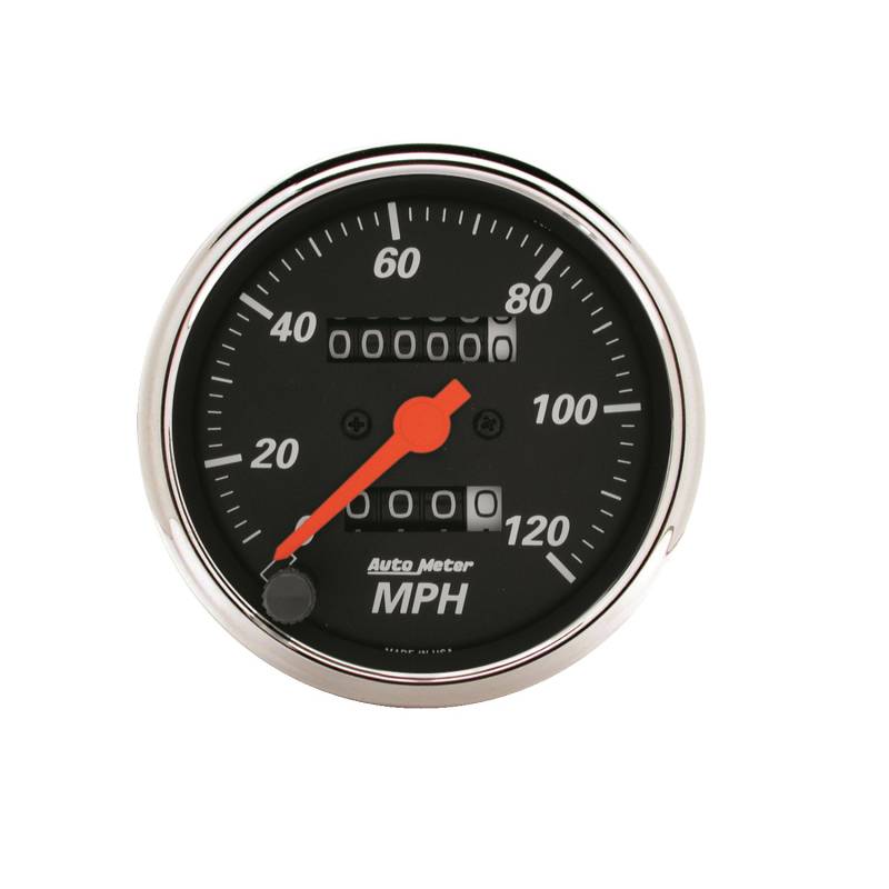 AutoMeter - AutoMeter GAUGE, SPEEDOMETER, 3 1/8" , 120MPH, MECHANICAL, DESIGNER BLACK 1476