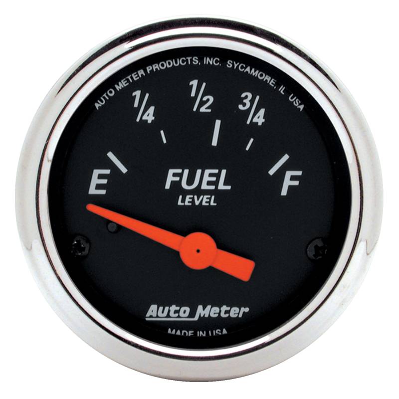 AutoMeter - AutoMeter GAUGE, FUEL LEVEL, 2 1/16" , 73OE TO 10OF, ELEC, DESIGNER BLACK 1423