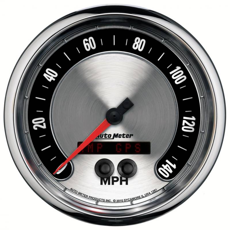 AutoMeter - AutoMeter GAUGE, SPEEDOMETER, 5" , 140MPH, GPS, AMERICAN MUSCLE 1281