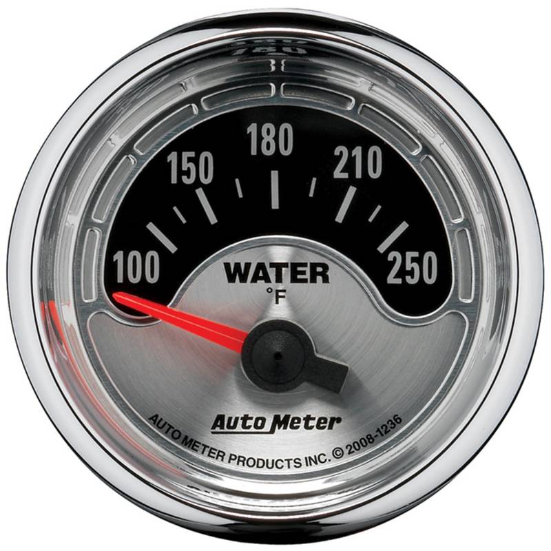 AutoMeter - AutoMeter GAUGE, WATER TEMP, 2 1/16" , 250 Degrees F, ELEC, AMERICAN MUSCLE 1236