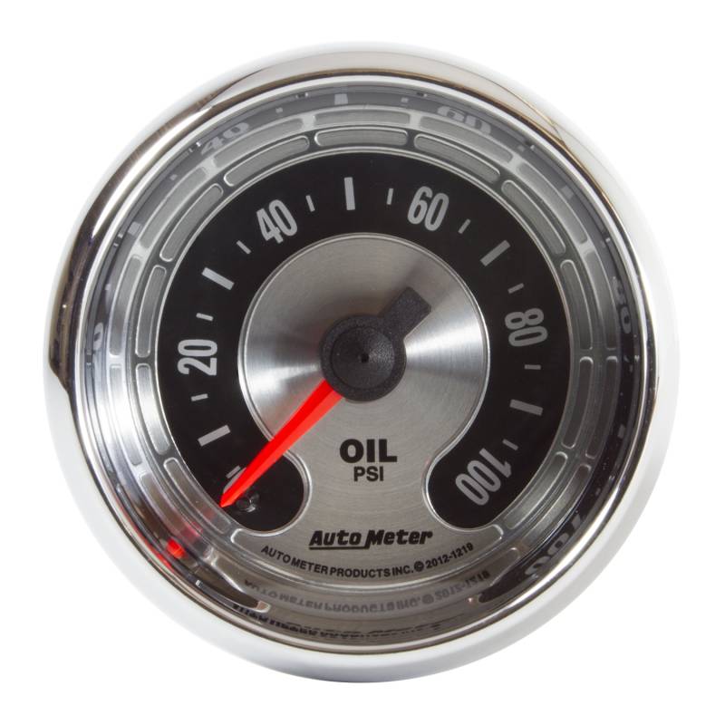 AutoMeter - AutoMeter GAUGE, OIL PRESS, 2 1/16" , 100PSI, MECH, AMERICAN MUSCLE 1219