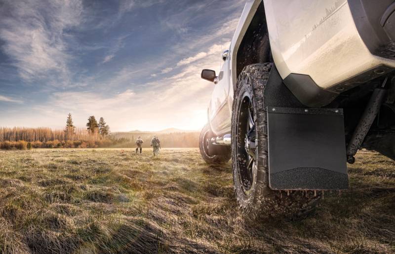 Husky Liners - Husky Liners Kick Back Mud Flaps 14" Wide - Stainless Steel Top and Weight 17113